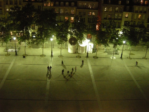 Pompidou Centre Landscape, France - View from Above Night